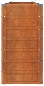Canteiro de jardim 240x40x77 cm aço corten cor enferrujado