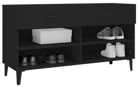 Sapateira 102x35x55 cm derivados de madeira preto