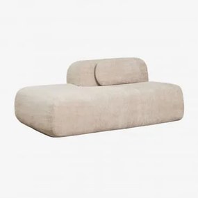 Módulo Divã Esquerdo Para Sofá Modular Em Chenille Embalado A Vácuo Merida Chenille Grossa Bege Tapioca - Sklum
