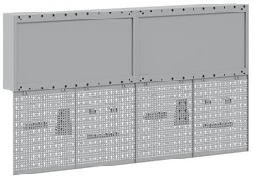 Conjunto de Gabinete e Painel de Ferramentas vidaXL com 6 Peças Montad