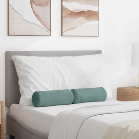 vidaXL Almofadas de Apoio 2 pcs Verde do Mar Ø 15 x 40 cm