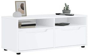 Móvel TV VISNES derivados de madeira branco 100x40x38 cm