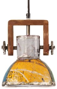 Candeeiro suspenso industrial redondo 25W 19 cm E27 multicor