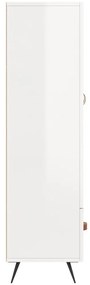 Aparador alto 69,5x31x115 cm derivados madeira branco brilhante