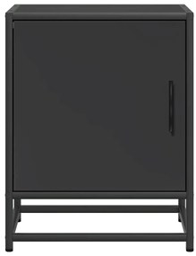 Mesa de cabeceira 40x31x50cm derivados de madeira preto e metal