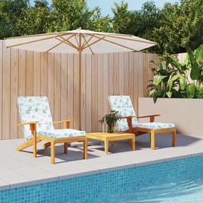 Almofadões p/ cadeira de terraço 2 pcs tecido oxford folhas