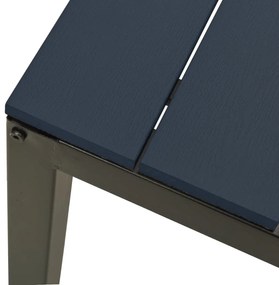 Banco de jardim 110 cm aço e WPC preto