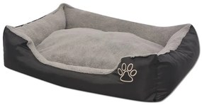 Cama para cães com almofada acolchoada tamanho M preto