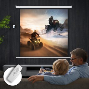 Tela de projeção 189,5 x 189,5 cm 233,7 cm 1:1 HD 4K Rolo-tela para cinema em casa para cinema em casa Apresentações de escritório