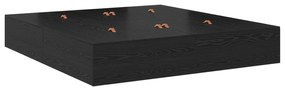 Cama de Armazenamento vidaXL Preto Carvalho 200x200 cm