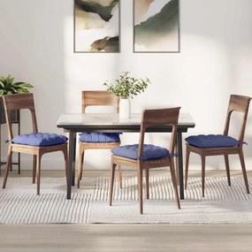 vidaXL Almofadas de Assento 4 pcs Azul Jeans 40 x 40 x 6 cm tecido