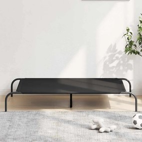 Cama para cães elevada 130x80x20cm tecido oxford e aço preto