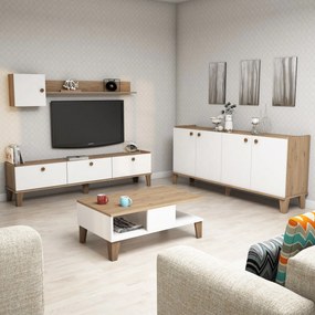 Conjunto de Mobiliário de Sala Sumer – Carvalho Branco – Diversas Medi