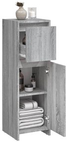 Armário WC 30x30x95 cm derivados de madeira cinzento sonoma