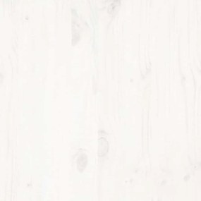 Cama sem colchão 140x190 cm madeira de pinho maciça branco