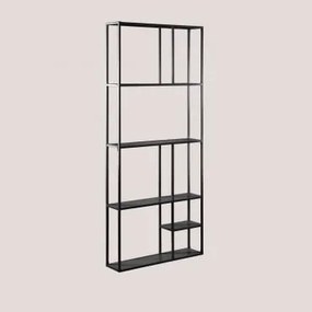 Estante Modular De Parede 80x180 Cm Em Aço Thura Negro-de-fumo - Sklum