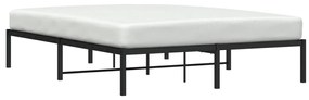 Estrutura de cama metal 150x200 cm preto