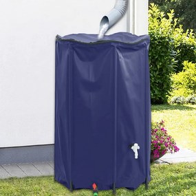 vidaXL Depósito de água dobrável com torneira 1000 L PVC