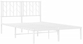 Estrutura de cama com cabeceira 120x200 cm metal branco