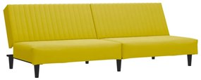 2 pcs conjunto de sofás veludo amarelo