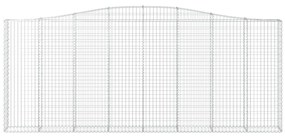 Cestos gabião arqueados 6pcs 400x30x160/180cm ferro galvanizado