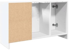 Armário de lavatório 90x29x55 cm derivados de madeira branco
