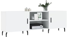 Móvel de TV 150x30x50 cm derivados de madeira branco brilhante