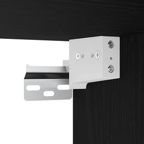 Armário Suspenso em Carvalho Preto da - 80x31x60 cm - Feito em Madeira