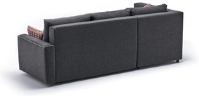 Sofá-Cama de Canto Ece – Antracite – 242 cm x 88 cm x 90 cm