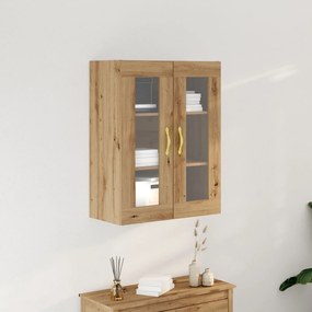 Armário de Parede com Portas de Vidro em Carvalho Artisan 69,5x34x90 c