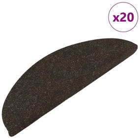 Tapetes de escada adesivos 20 pcs 56x17x3 cm antracite