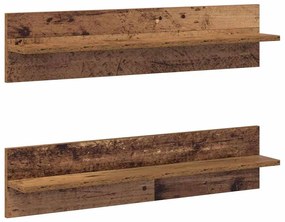 Prateleiras de Parede 2 pcs Madeira Antiga 80 x 11.5 x 18 cm