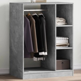 vidaXL Roupeiro 77x48x102 cm derivados de madeira cinzento cimento
