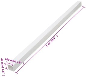 Calhas para cabos 100x40 mm 30 m PVC
