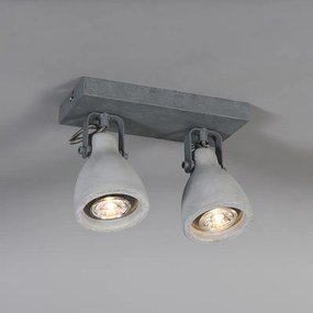 Ponto industrial concreto cinza 2-light - Creto Moderno