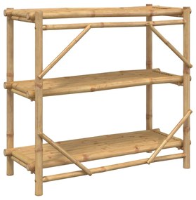 Estante com 3 prateleiras 100x40x90 cm bambu
