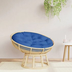 vidaXL Almofadão redondo Ø 100 x11 cm tecido oxford azul real