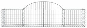 Cestos gabião arqueados 10pcs 200x50x40/60 cm ferro galvanizado