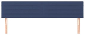 Cabeceira de cama 2 pcs tecido 80x5x78/88 cm azul