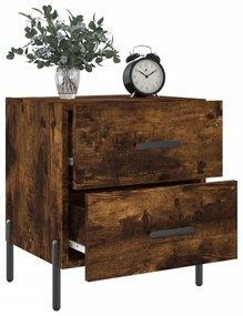 Mesa de cabeceira 2 pcs derivados de madeira carvalho fumado