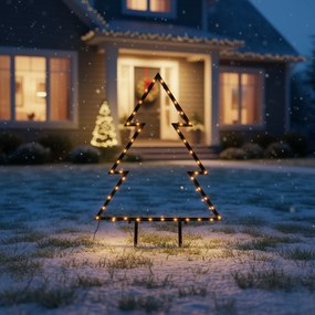 Holofote de Árvore de Natal Preto 71cm incl. LED IP44 - Kas