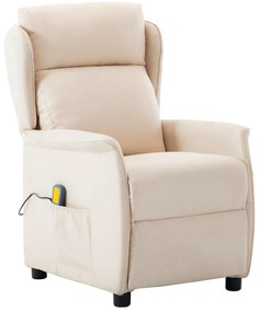 Cadeira de Massagem Creme em Tecido
