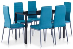 Conjunto de jantar 7 pcs azul