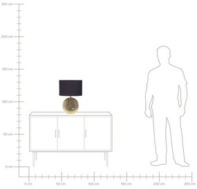 Candeeiro de mesa em cerâmica dourada e preto 51 cm NASVA Beliani