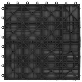Ladrilhos de pavimento 11 pcs WPC 1m² 30x30 cm cinzento
