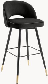 Cadeiras de bar em veludo Cliff, conjunto de 2