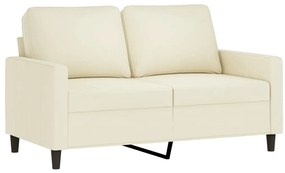 4 pcs conjunto de sofás veludo cor creme