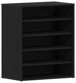 Armário para Sapatos vidaXL Preto Carvalho 60x35x70 cm em Madeira Deri