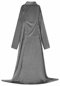 vidaXL Sweatshirt manta Cinza Escuro F Flanela