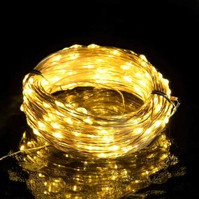Cordão de luzes com 300 LED 30 m branco quente